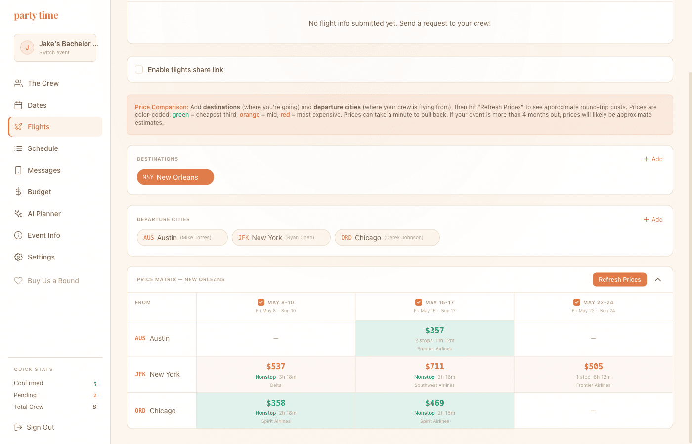 Flight Price Comparison